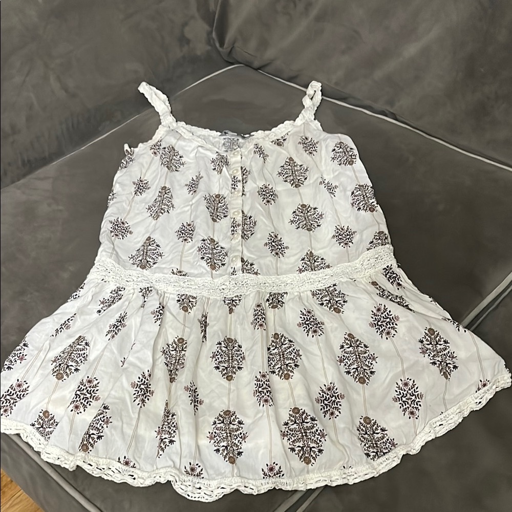 Floral White womens Tank top